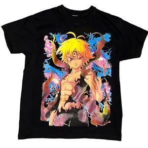 Graphic black graphic T shirt Seven deadly sins anime shirt